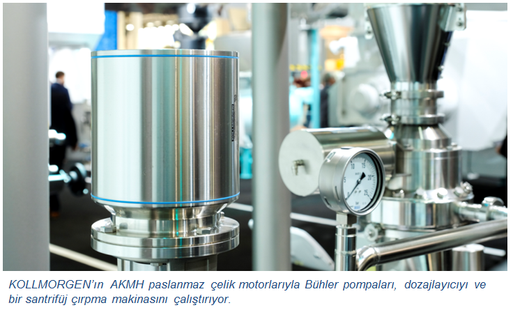 Kollmorgen Bühler AKMH paslanmaz çelik motorlarıyla